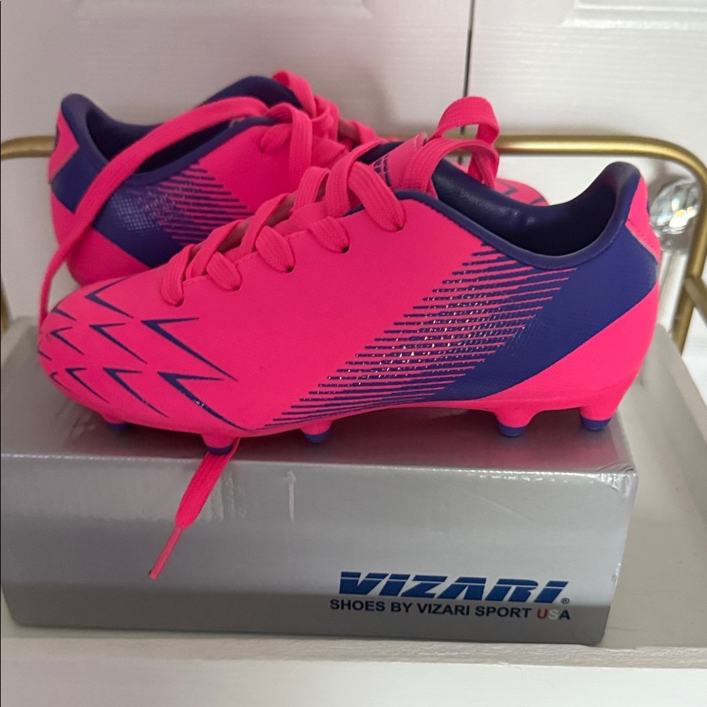 Vizari Kids Soccer Cleats - Pink and Purple
